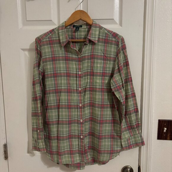 Lauren Ralph Lauren / Lauren Jean Co Button down long sleeve top - M - Picture 1 of 7